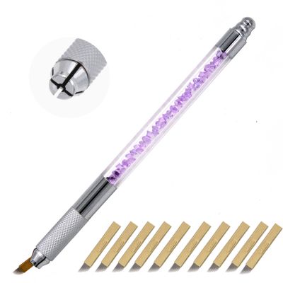 Wholesale-stainless-steel-permanent-makeup-manual-tattoo-microblading-pen-with-10pcs-microblading-blades-free-shipping